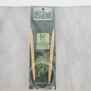 Clover Takumi Bamboo Circular 29-Inch Knitting Needles, Size 11